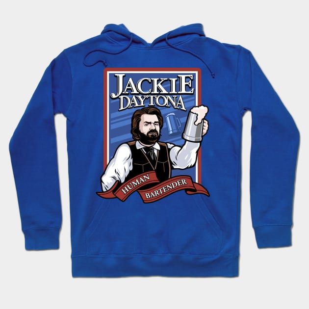 Jackie Daytona- Regular Human Bartender Hoodie by harebrained